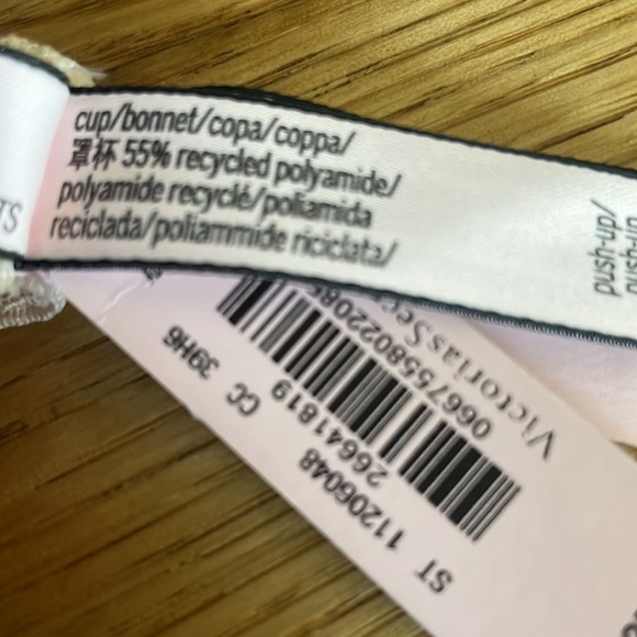 NWT Victoria’s Secret Sz 32B Cream Padded & Underwire Lacey Push-Up Bra - Picture 4 of 15